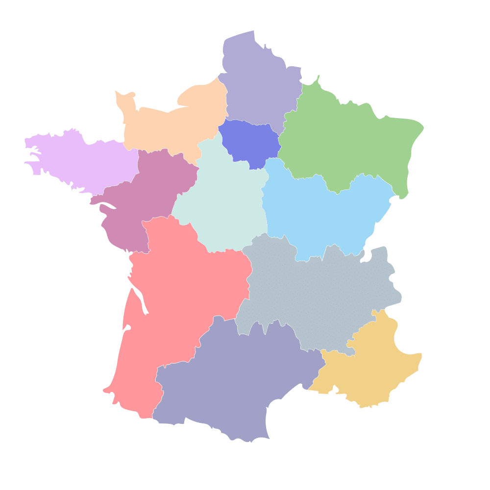 Carte de France montrant la présence des clients de Cold Jet dans les plus grandes régions de France.