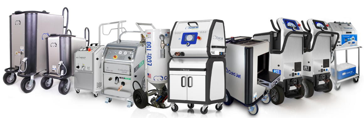 portfolio maszyn do czyszczenia suchym lodem firmy Cold Jet