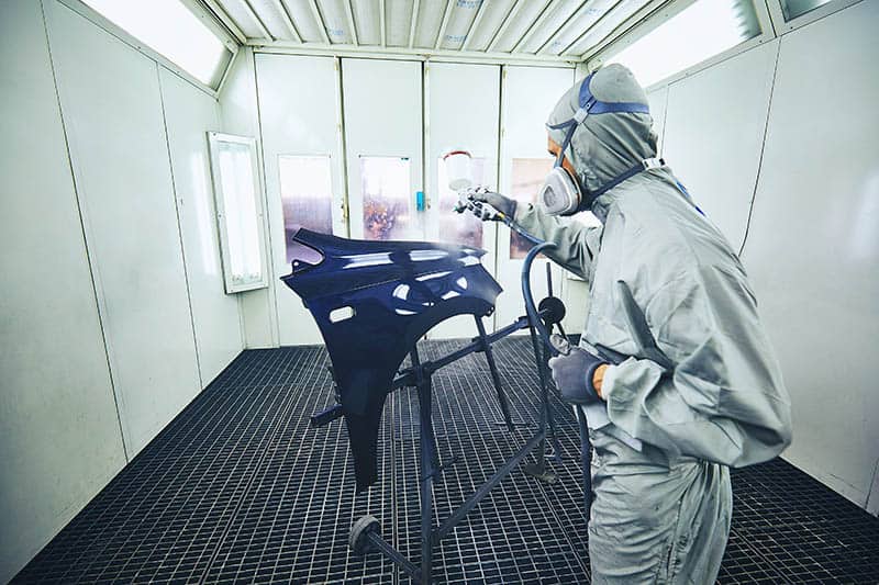 automotive paint booth dry ice blasting