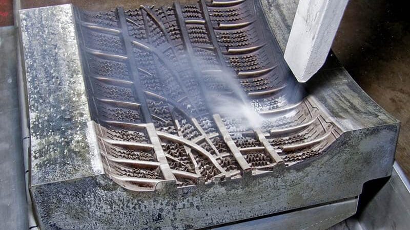 rubber tire dry ice blasting