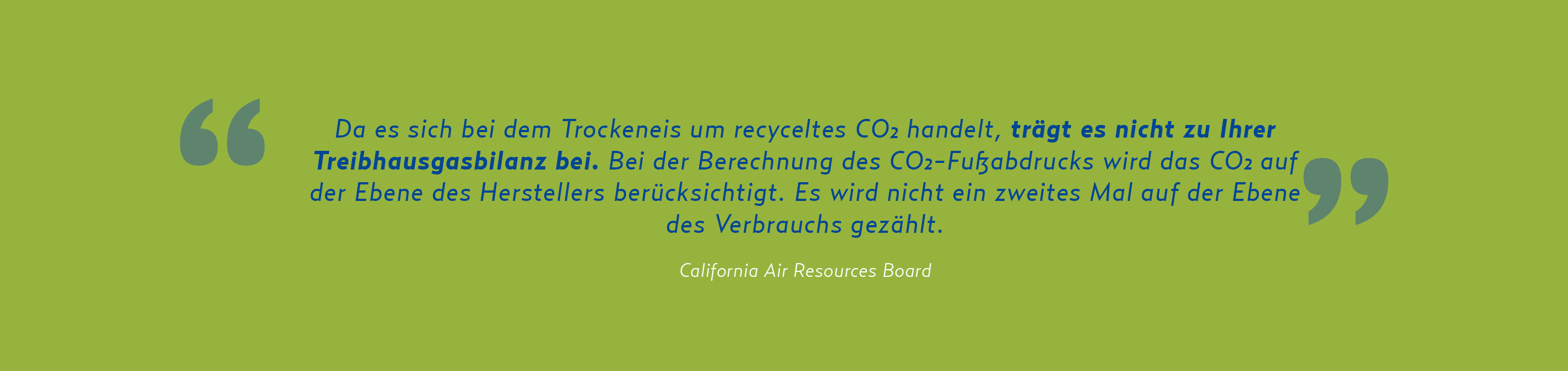 Umweltverträglichkeit der Trockeneisquote - California Air Resources Board