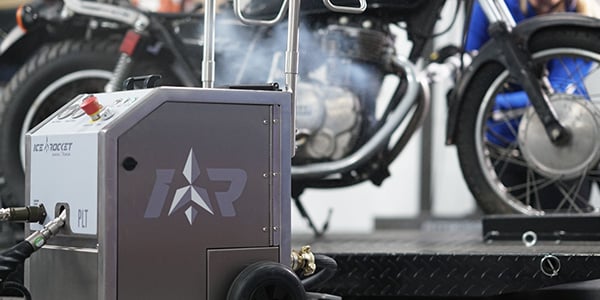 IceRocket PLT dry ice blasting motorcycle