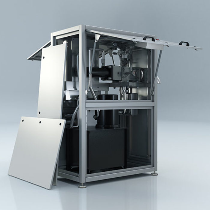 vista interna de la máquina de producción de hielo seco PR120H