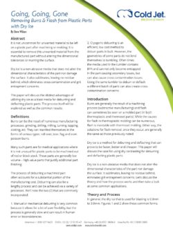 whitepaper about dry ice blasting for burr removal